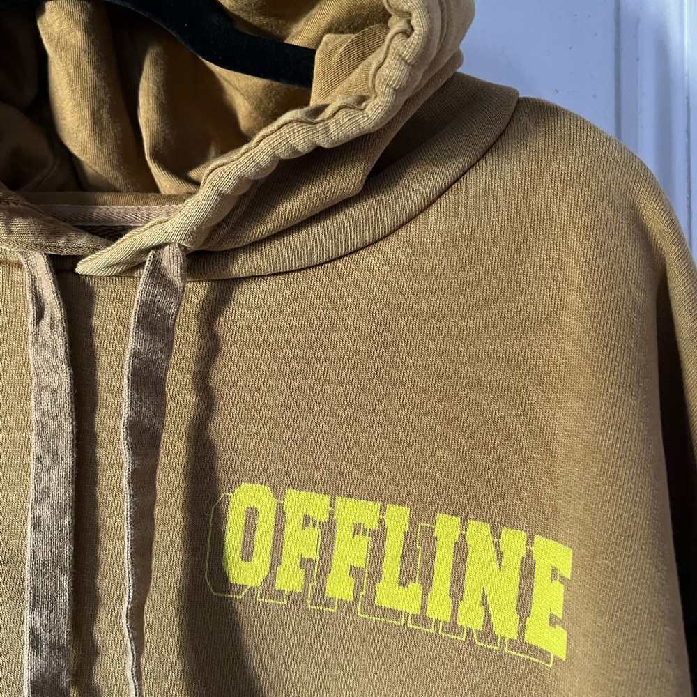 OFFLINE by aerie Light Brown Hoodie, WM Size MD